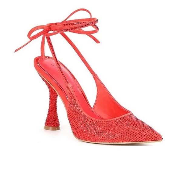 Gianni Bini Shoes - Gianni Bini | Alexi Rhinestone Embellished Ankle Wrap Pointed Toe Pumps